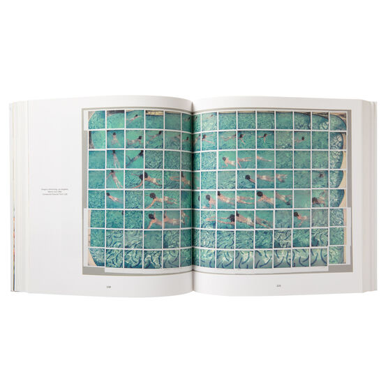 David Hockney paperback exhibition book inside spread